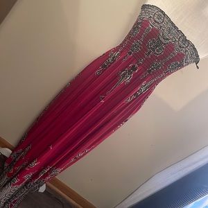 Strapless maxi dress